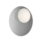 Lámpara de pared o techo de aluminio, metal y cristal blanco - Luma viadurini