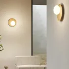 Lámpara de pared o techo de aluminio, metal y cristal blanco - Luma viadurini