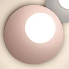 Lámpara de pared o techo de aluminio, metal y cristal blanco - Luma viadurini