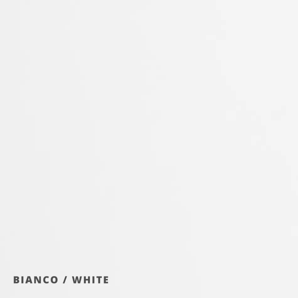 Lámpara de pared o techo de aluminio, metal y cristal blanco - Luma viadurini