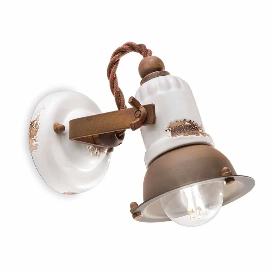 Cerámica de pared ajustable y centro de atención de metal Kendra Ferroluce viadurini