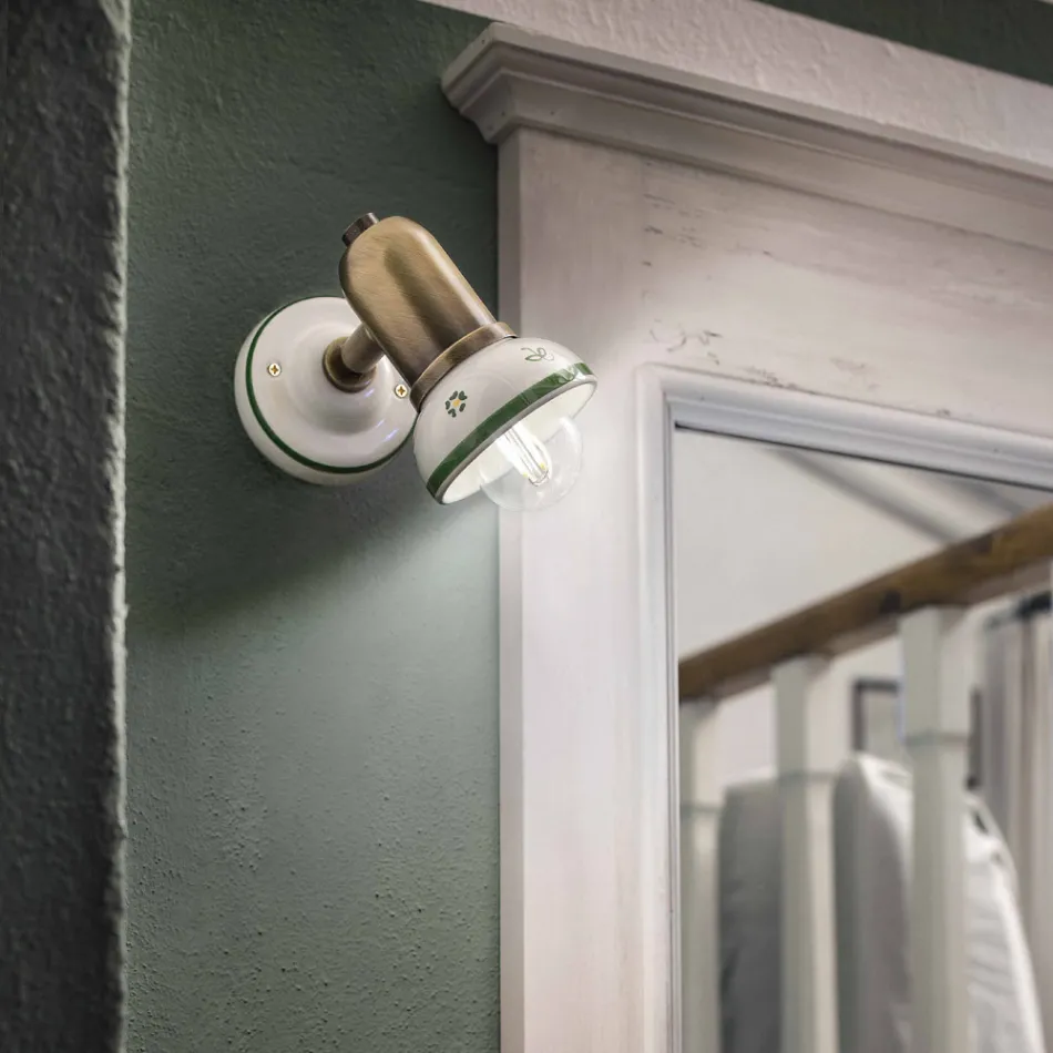 Cerámica de pared ajustable decorado Ferroluce Savona viadurini