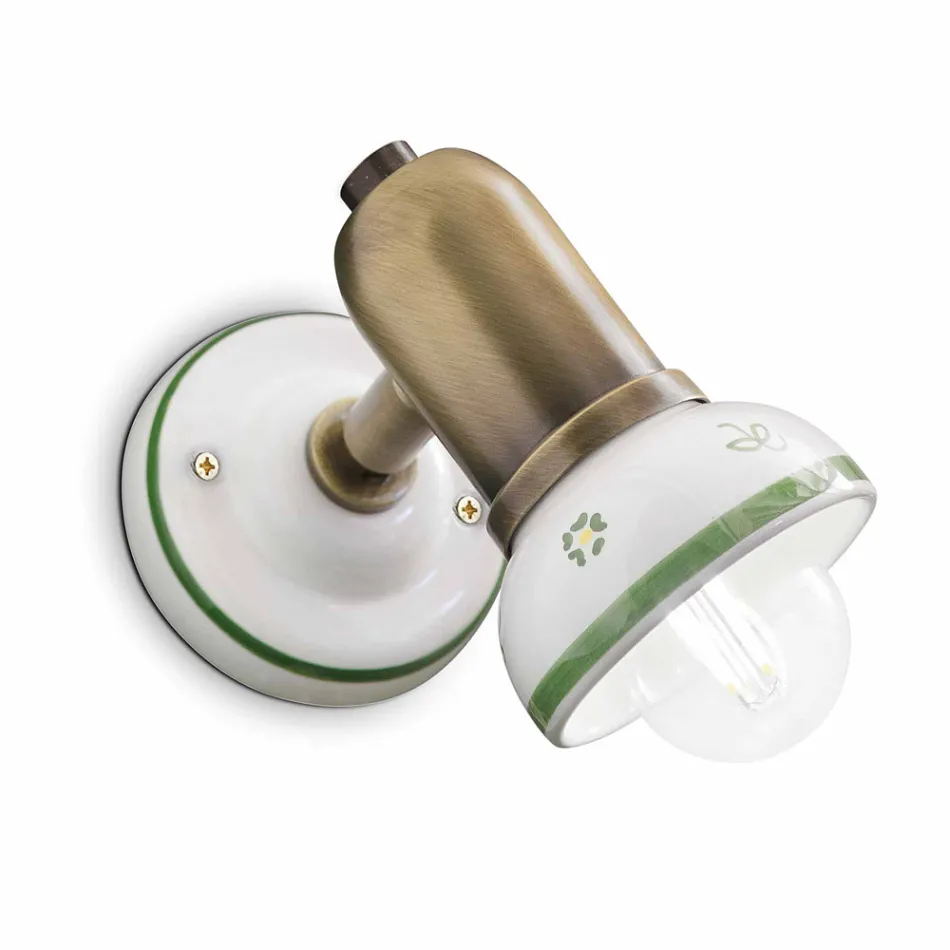 Cerámica de pared ajustable decorado Ferroluce Savona viadurini