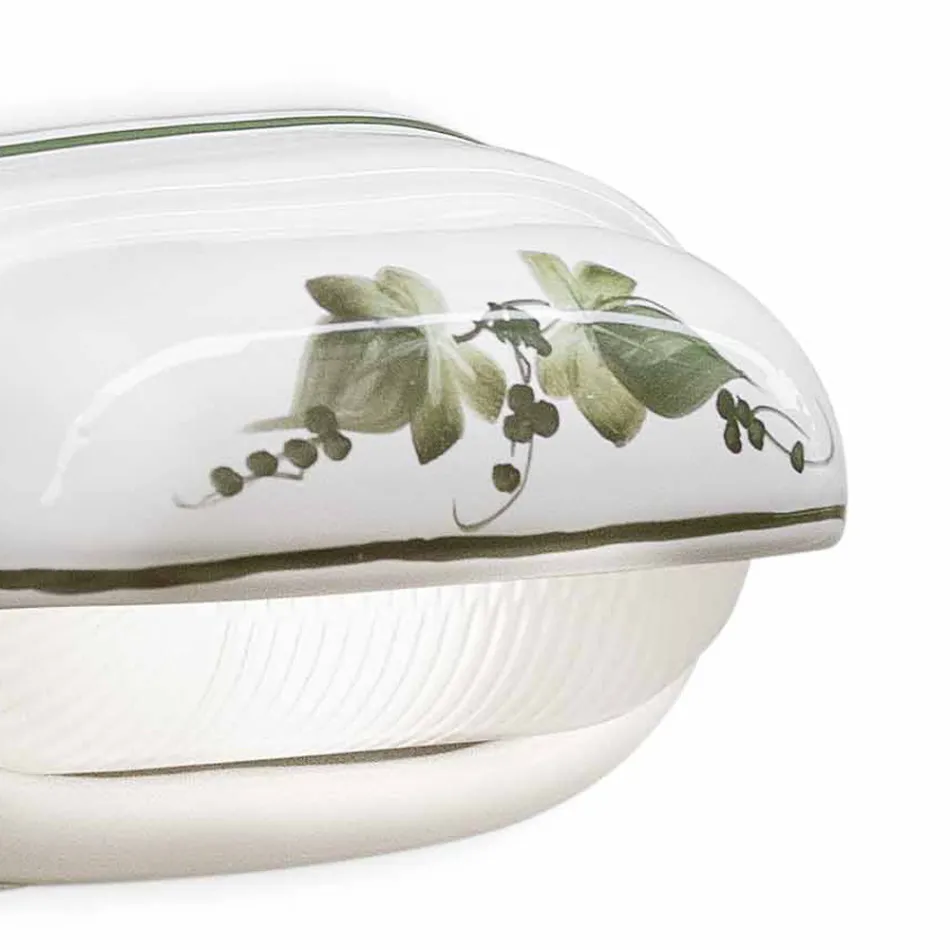 Aplique de Exterior Horizontal en Cerámica Flores Pintadas a Mano - Brindisi viadurini