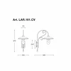 Cobre apliques Otello, latón, vidrio, aluminio viadurini
