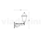 Aplique de exterior en aluminio y vidrio Made in Italy Vintage - Bonaria viadurini