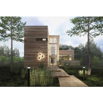 Aplique de pared para exterior moderno en cobre Made in Italy - Pasdedeux Aldo Bernardi