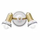 Aplique Redondo 2 Focos en Latón y Cerámica Pintada a Mano - Savona viadurini