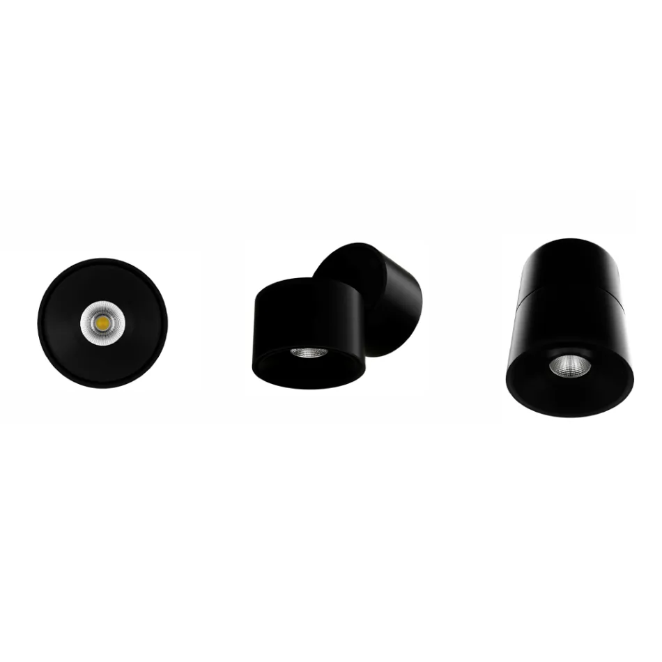 Lámpara de Pared Decorativa Redonda Led 7W en Aluminio Blanco o Negro - China viadurini