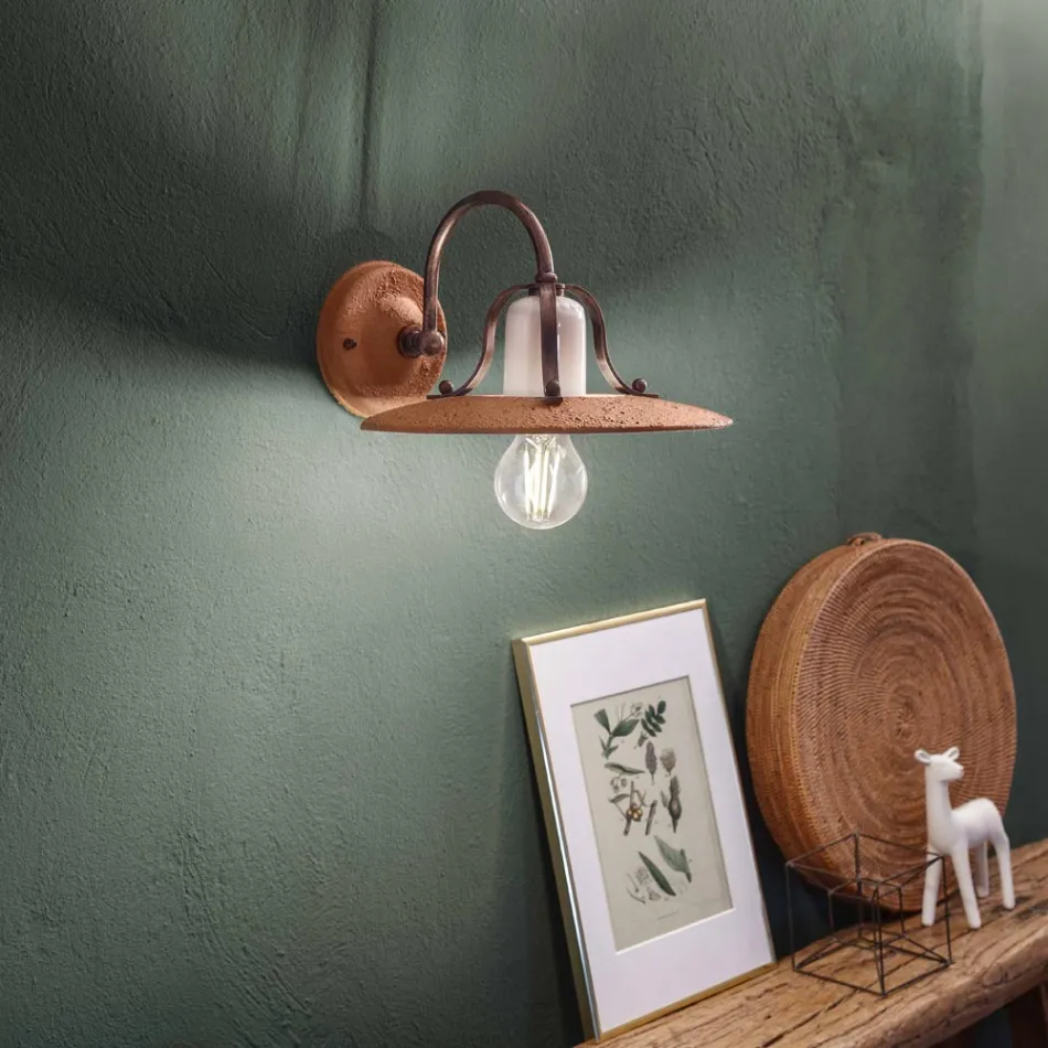 Pared de cerámica rústica decorada Ferroluce Bolonia viadurini