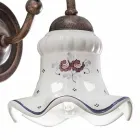 Aplique Vintage de Hierro y Cerámica Artesanal y Decorado a Mano - Chieti viadurini