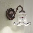 Aplique Vintage de Hierro y Cerámica Artesanal y Decorado a Mano - Chieti viadurini