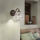 Aplique Vintage de Hierro y Cerámica Artesanal y Decorado a Mano - Chieti viadurini