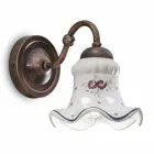 Aplique Vintage de Hierro y Cerámica Artesanal y Decorado a Mano - Chieti viadurini