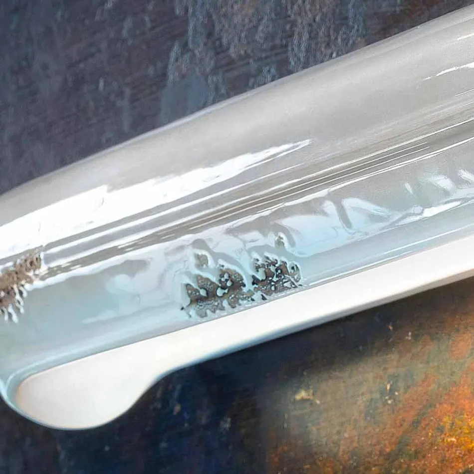 Applique hecho a mano de la vendimia pulido de cerámica Ethel Ferroluce viadurini