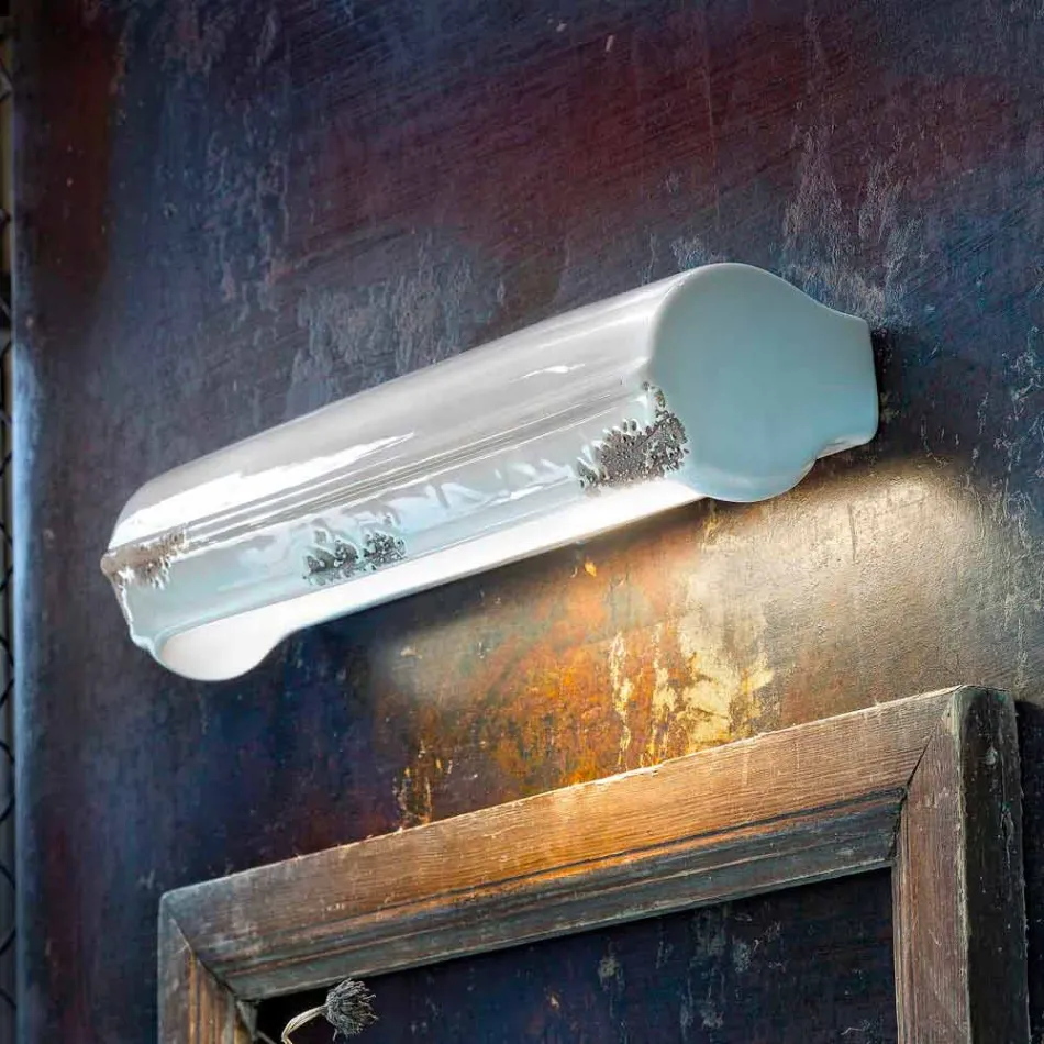 Applique hecho a mano de la vendimia pulido de cerámica Ethel Ferroluce viadurini