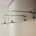 Lámpara de pared vintage de latón con brazo móvil - Meridiana Aldo Bernardi viadurini