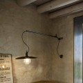 Lámpara de pared vintage de latón con brazo móvil - Meridiana Aldo Bernardi