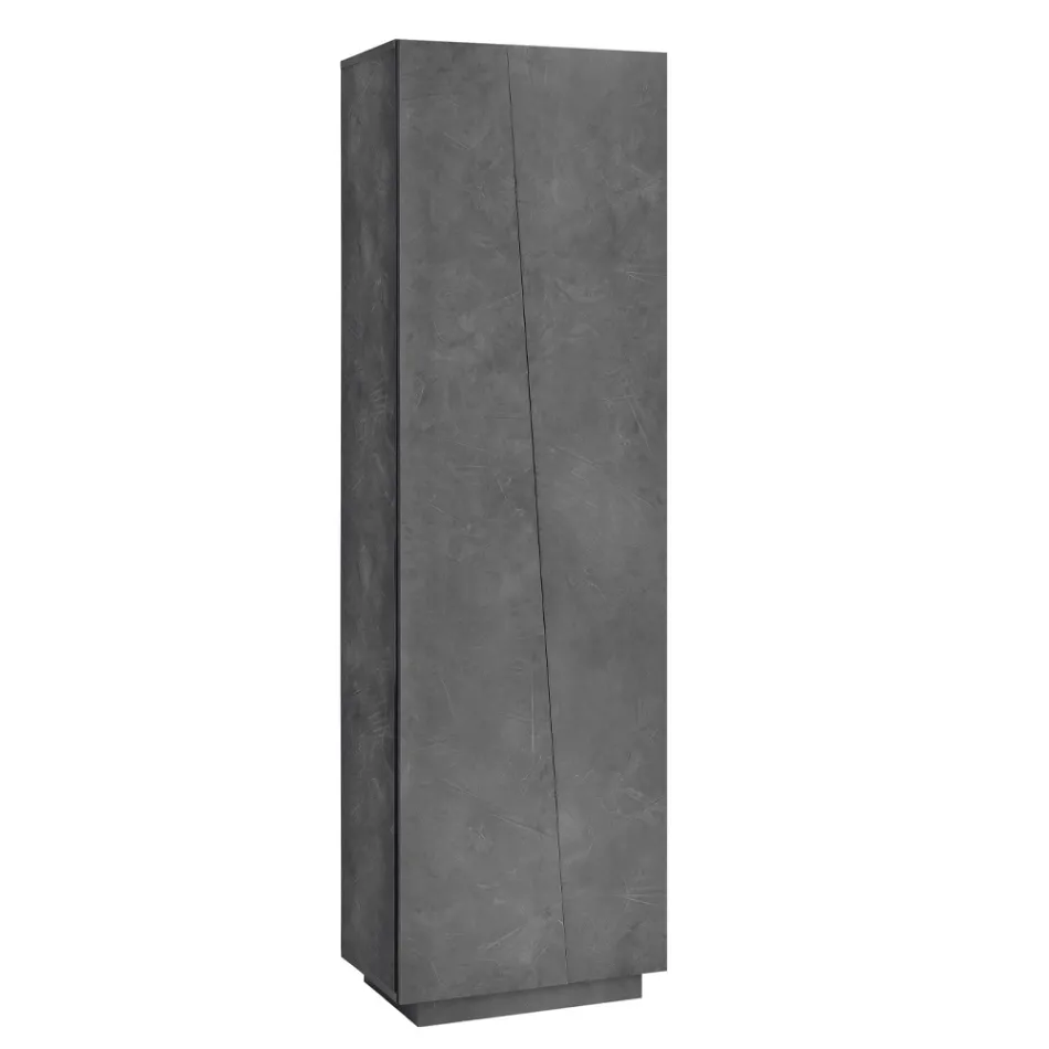 Armario de 2 puertas en madera de melamina blanca o pizarra sostenible - Joris viadurini