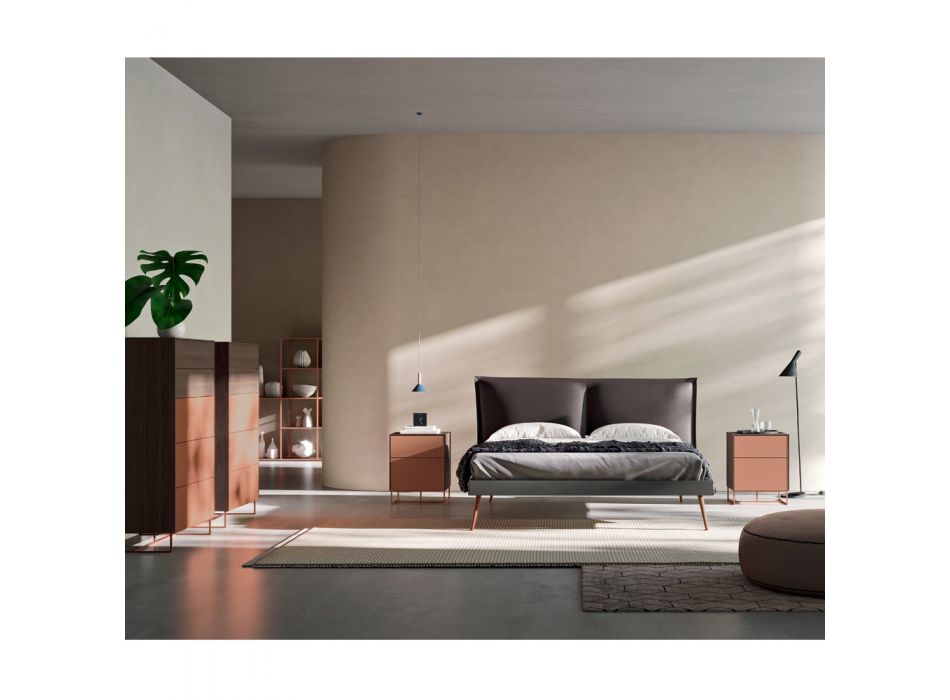 Muebles de dormitorio de 5 elementos Made in Italy Luxury - Zakynthos viadurini