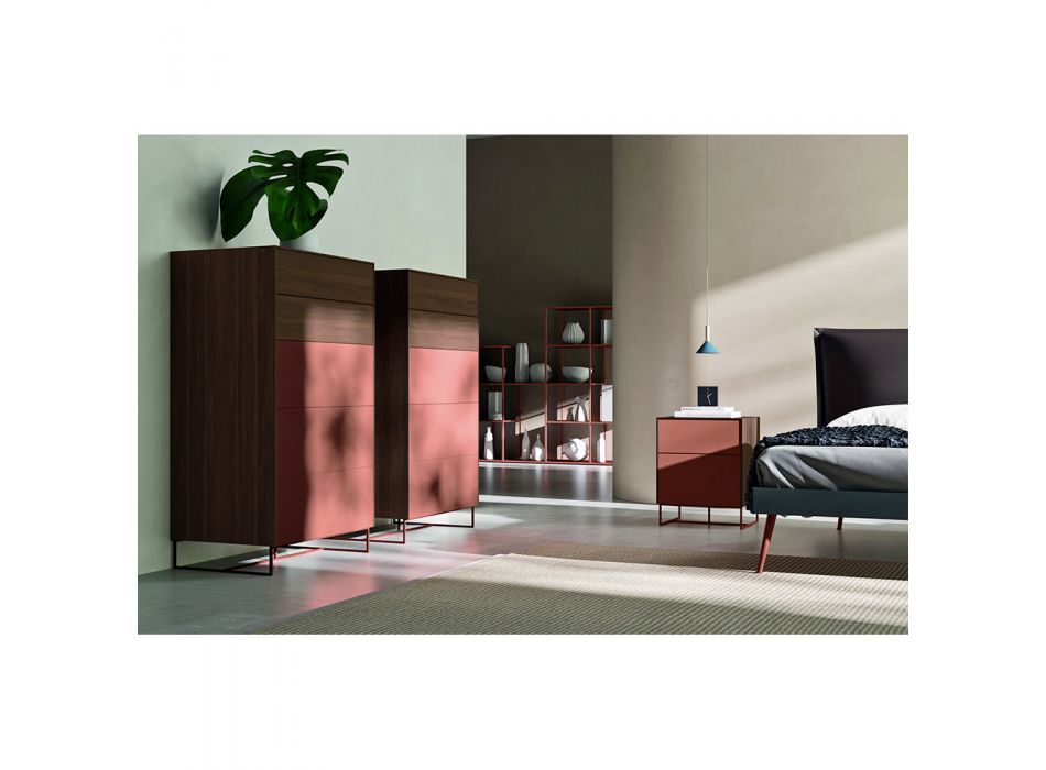 Muebles de dormitorio de 5 elementos Made in Italy Luxury - Zakynthos viadurini