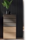 Muebles de dormitorio de estilo moderno de 5 elementos hechos en Italia - Diamante viadurini