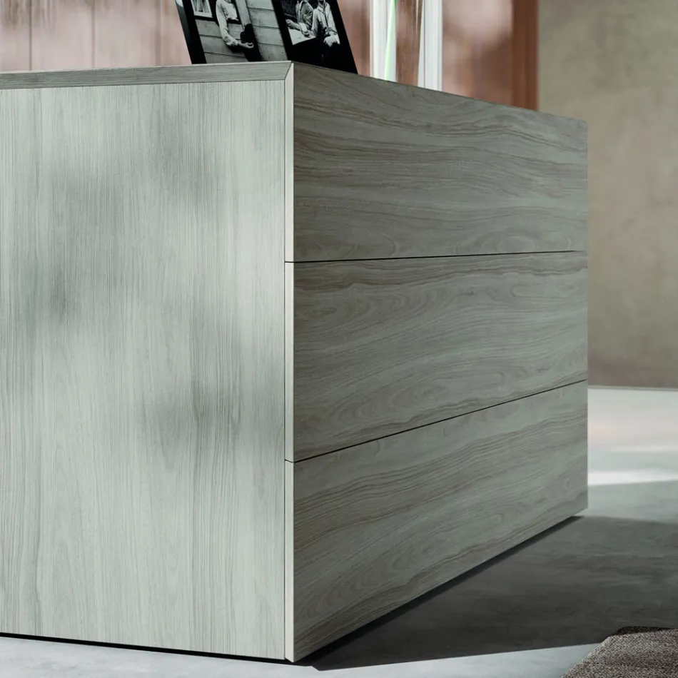 Muebles de dormitorio doble con 4 elementos Made in Italy - Lucania viadurini