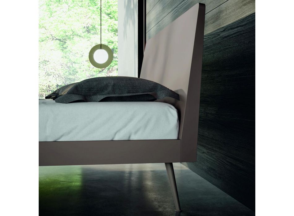 Muebles de dormitorio doble con 5 elementos Made in Italy - Scampia viadurini