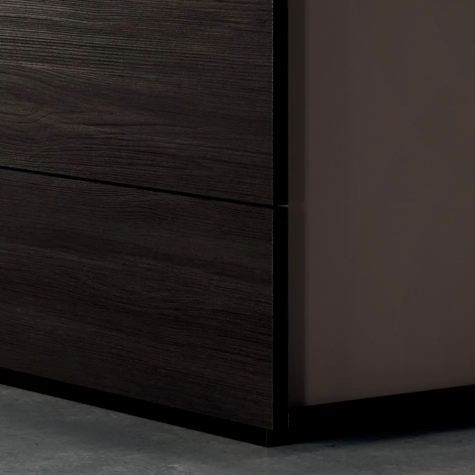 Muebles de dormitorio doble con 5 elementos Made in Italy - Scampia viadurini