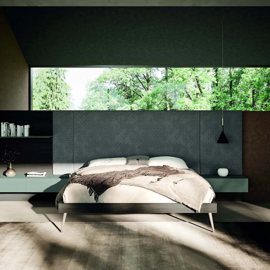 Muebles de dormitorio de 6 elementos Made in Italy - Ruby viadurini