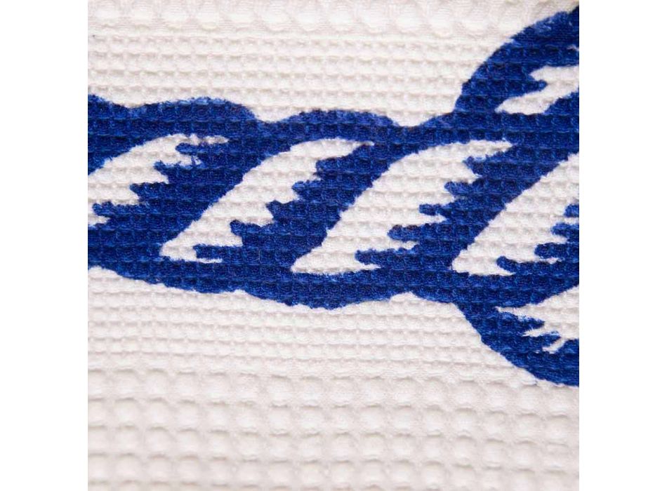 Toalla con estampado artesanal de algodón de una pieza Made in Italy - Marcas viadurini