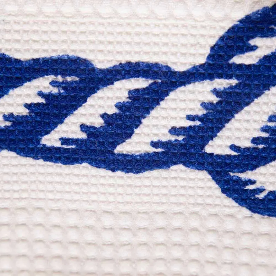 Toalla con estampado artesanal de algodón de una pieza Made in Italy - Marcas viadurini