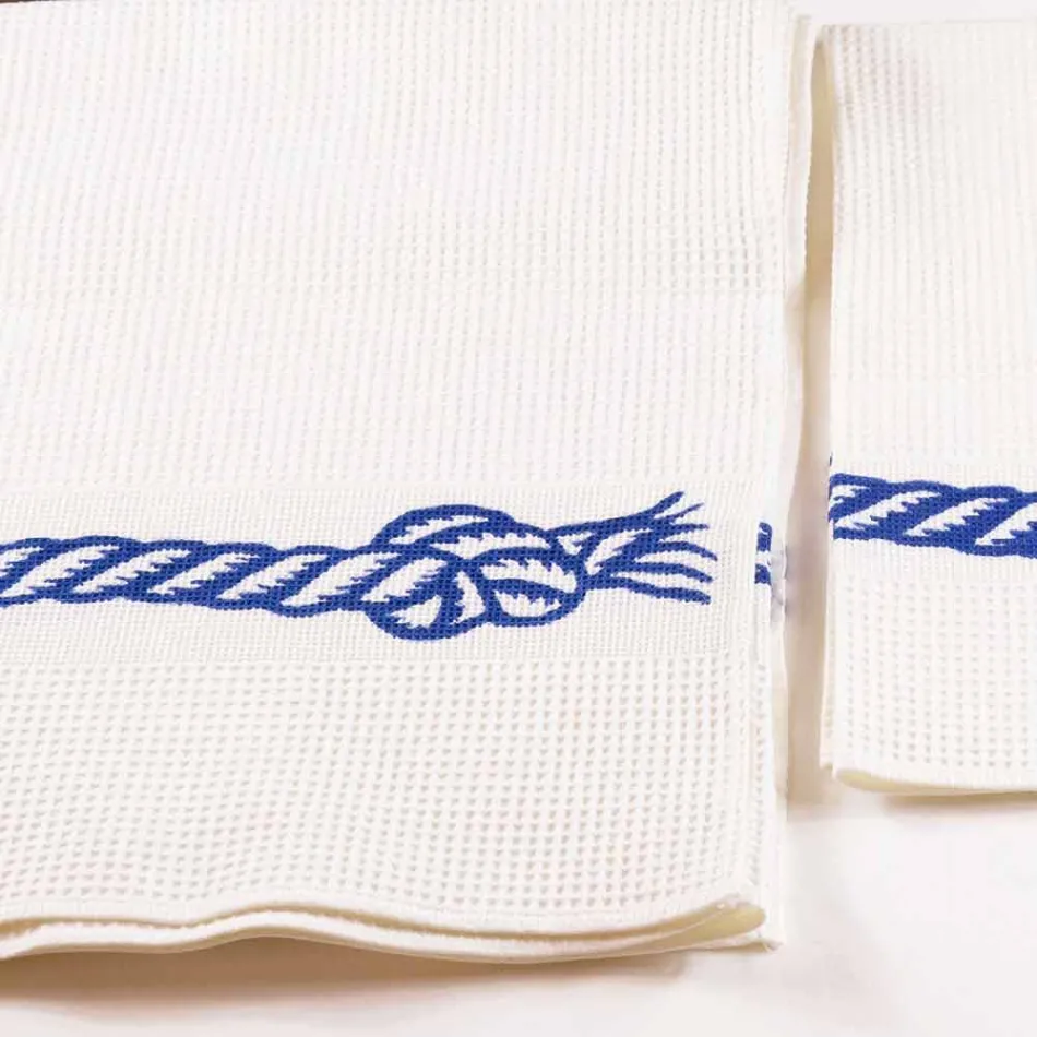 Toalla con estampado artesanal de algodón de una pieza Made in Italy - Marcas viadurini