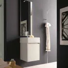 Perchero de diseño moderno en metal blanco o cromado - Kottac viadurini