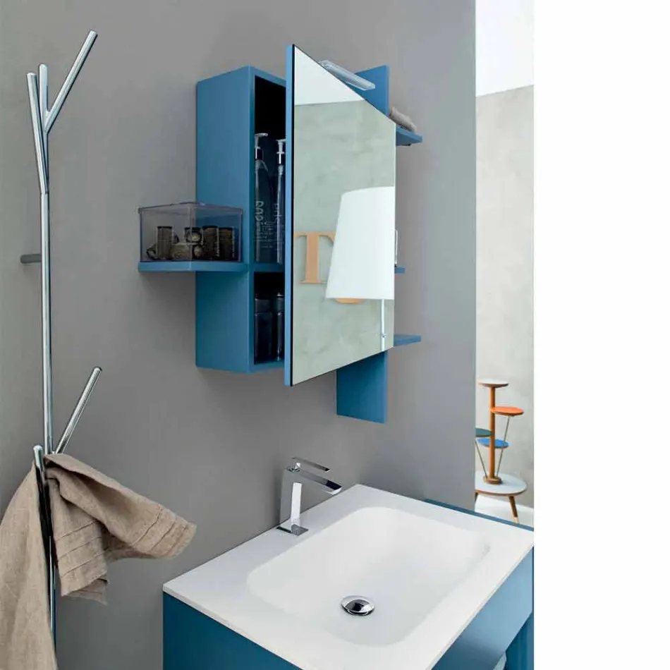 Perchero de diseño moderno en metal blanco o cromado - Kottac viadurini