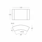 Mostrador de barra modular Slide Snack Barra blanca brillante hecha en Italia viadurini