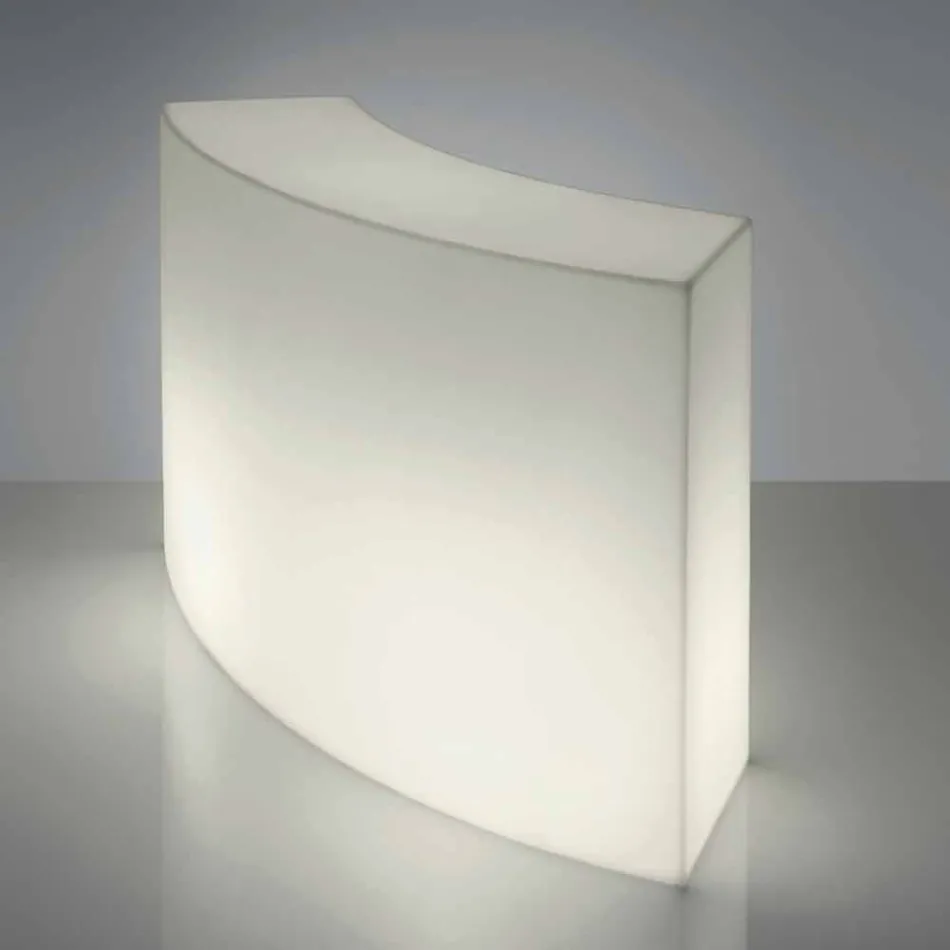 Mostrador de barra modular Slide Snack Barra blanca brillante hecha en Italia viadurini