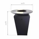 Barbacoa de leña con placa de cocción y compartimento porta madera - Ferran viadurini