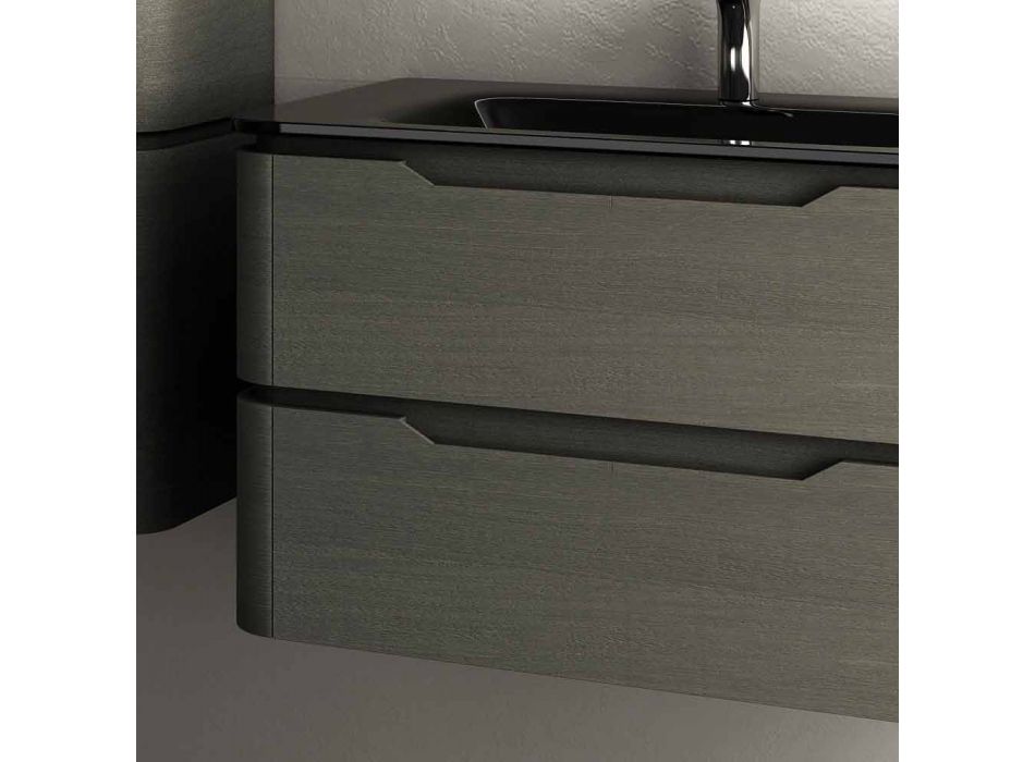 Base lavabo suspendido moderno diseño 85x55x55cm Arya madera lacada viadurini