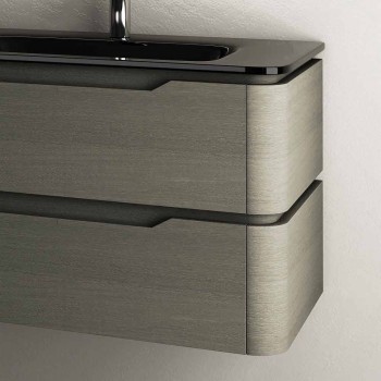 Base lavabo suspendido moderno diseño 85x55x55cm Arya madera lacada