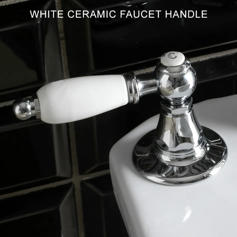 Mezclador de bidé de 3 orificios con entrega interna de latón Made in Italy - Noriana viadurini