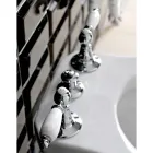 Mezclador de bidé de 3 orificios con entrega interna de latón Made in Italy - Noriana viadurini