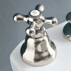 Mezclador de bidé de 3 orificios Desagüe entrega interna Latón artesanal - Ercolina viadurini