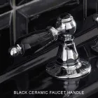 Mezclador de lavabo de 3 orificios con palancas de estilo clásico en latón artesanal - Noriana viadurini