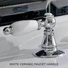 Mezclador de lavabo de 3 orificios con desagüe de latón estilo clásico artesanal - Noriana viadurini