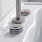 Mezclador de lavabo moderno de 3 orificios con líneas rojas y azules Made in Italy - Quito viadurini