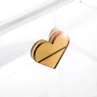 Baúl de almacenamiento de plexiglás con detalles dorados, fabricado en Italia - Briseide viadurini