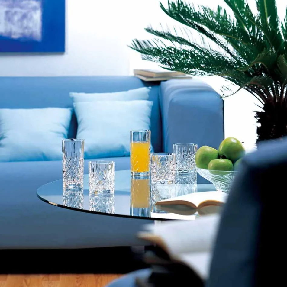 12 piezas de cristal ecológico de diseño vintage antiguo doble - Cantabile viadurini