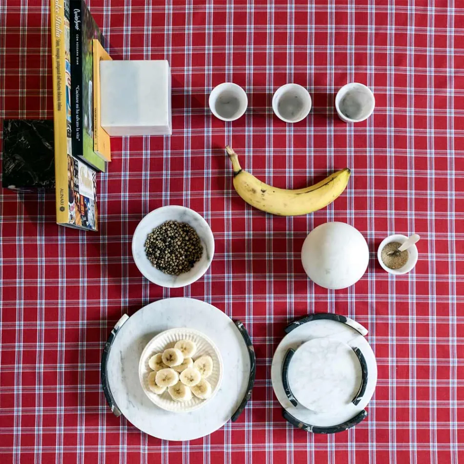 Grappa Glass en mármol blanco de Carrara Made in Italy - Fergie viadurini