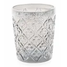 Vasos de agua de vidrio coloreado con adornos arabescos 12 piezas - Marruecos viadurini